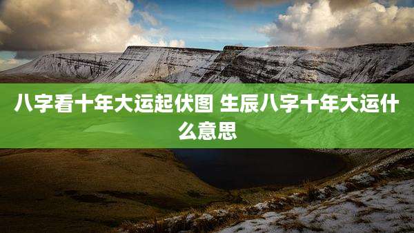 八字看十年大运起伏图 生辰八字十年大运什么意思
