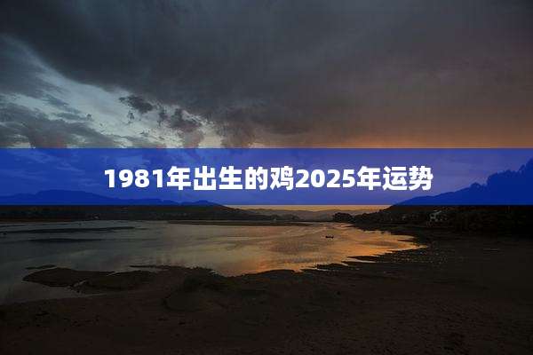 1981年出生的鸡2025年运势
