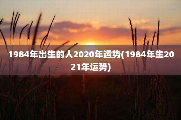 1984年出生的人2020年运势(1984年生2021年运势)