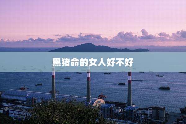 黑猪命的女人好不好