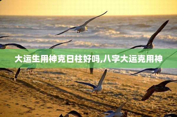 大运生用神克日柱好吗,八字大运克用神