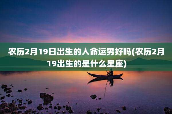 农历2月19日出生的人命运男好吗(农历2月19出生的是什么星座)
