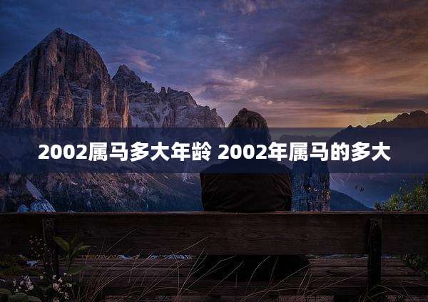 2002属马多大年龄 2002年属马的多大