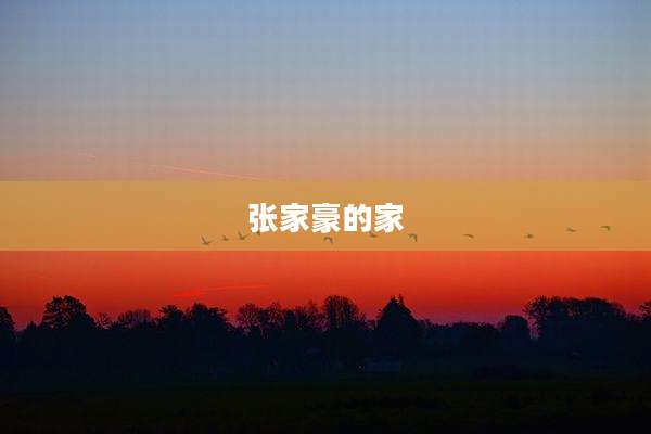 张家豪的家