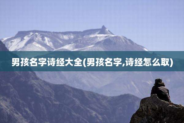 男孩名字诗经大全(男孩名字,诗经怎么取)
