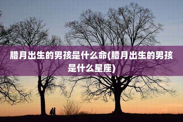 腊月出生的男孩是什么命(腊月出生的男孩是什么星座)