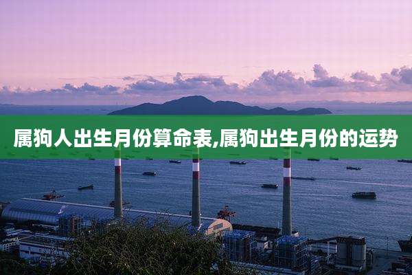 属狗人出生月份算命表,属狗出生月份的运势