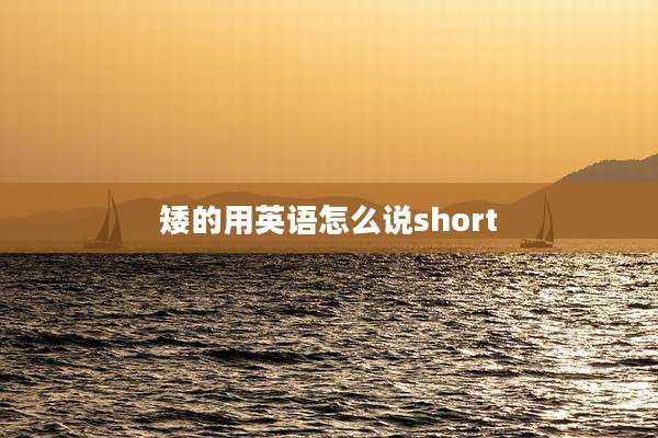 矮的用英语怎么说short