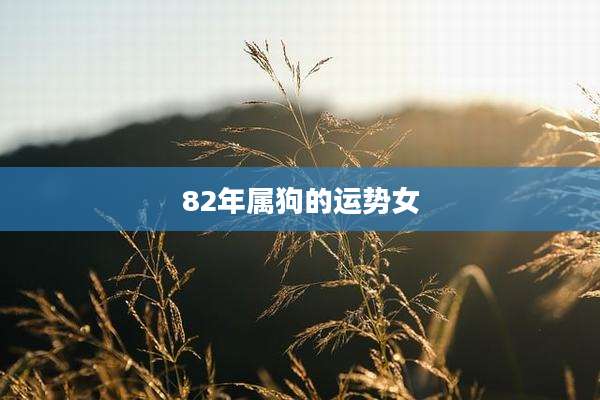 82年属狗的运势女