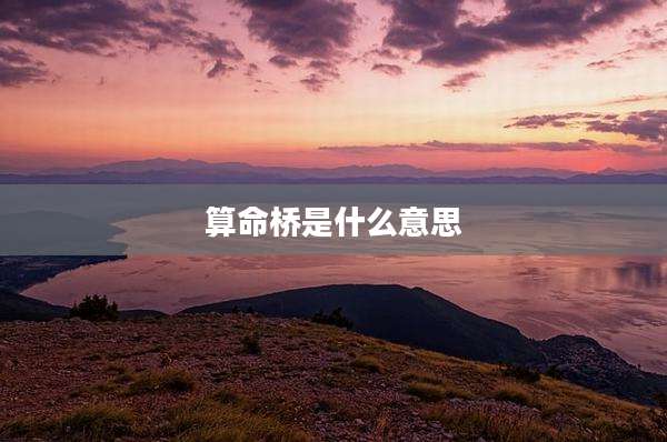 算命桥是什么意思