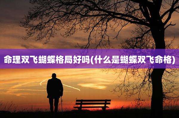 命理双飞蝴蝶格局好吗(什么是蝴蝶双飞命格)