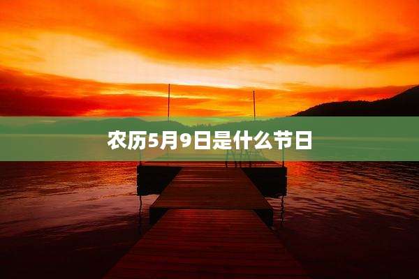 农历5月9日是什么节日