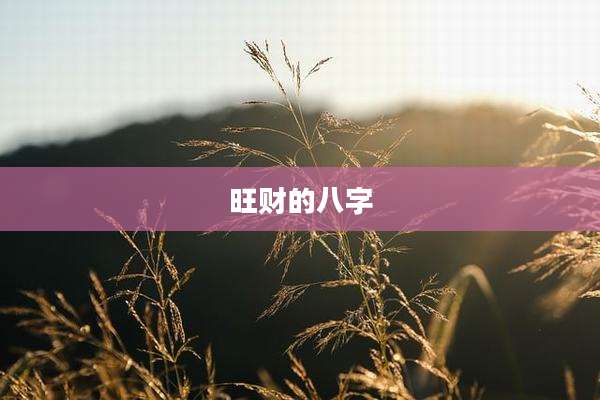 旺财的八字