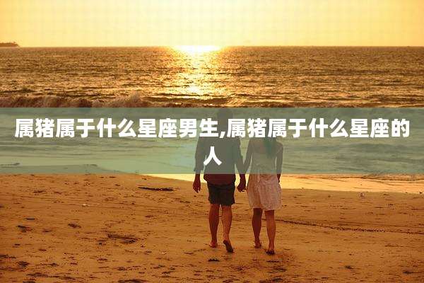 属猪属于什么星座男生,属猪属于什么星座的人