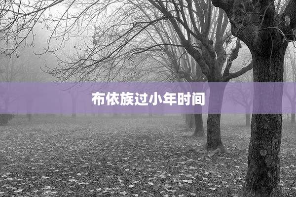 布依族过小年时间