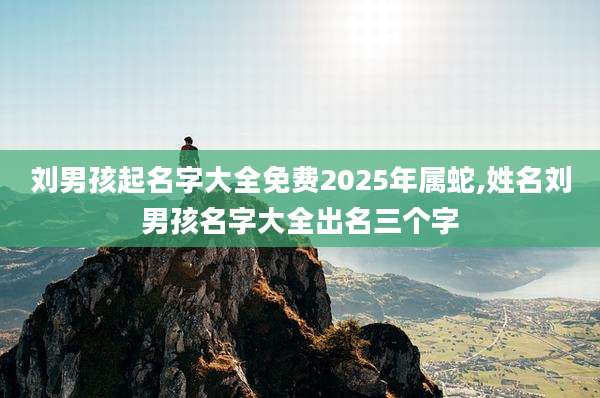 刘男孩起名字大全免费2025年属蛇,姓名刘男孩名字大全出名三个字