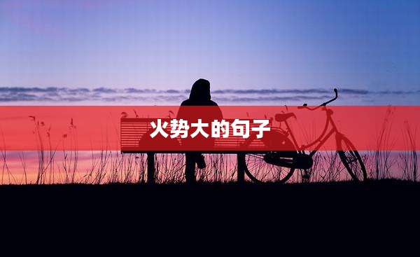 火势大的句子
