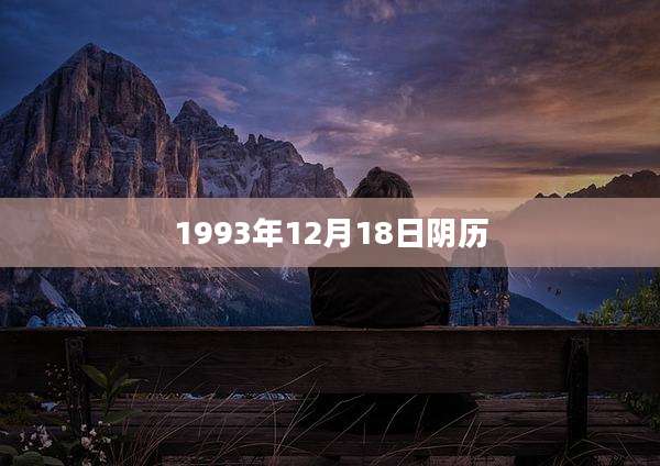 1993年12月18日阴历