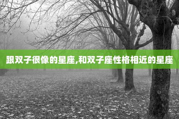 跟双子很像的星座,和双子座性格相近的星座