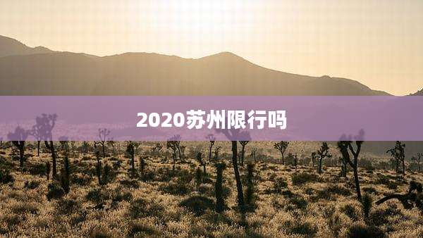 2020苏州限行吗