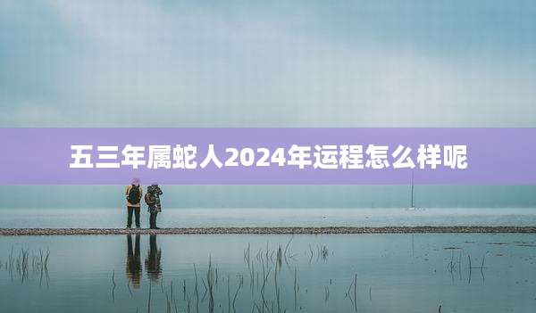 五三年属蛇人2024年运程怎么样呢