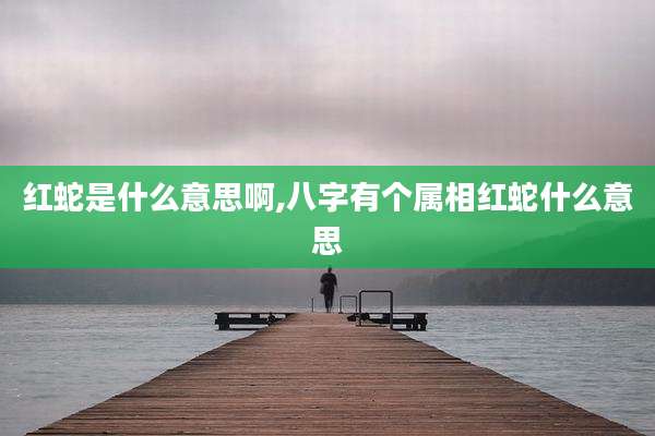 红蛇是什么意思啊,八字有个属相红蛇什么意思