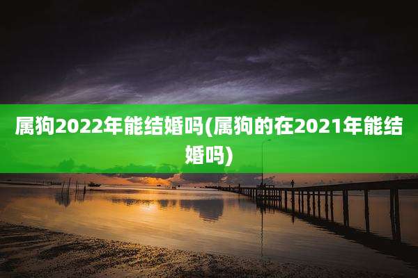 属狗2022年能结婚吗(属狗的在2021年能结婚吗)