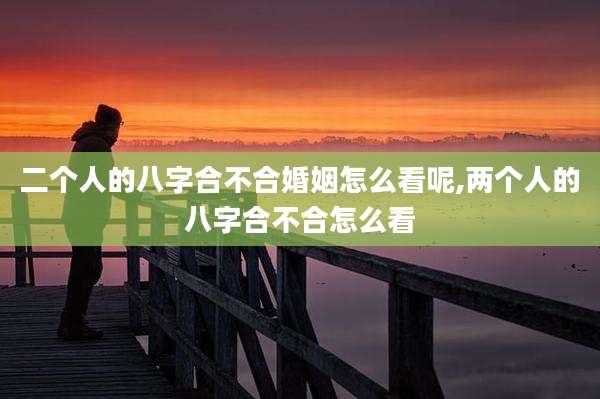 二个人的八字合不合婚姻怎么看呢,两个人的八字合不合怎么看