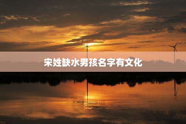 宋姓缺水男孩名字有文化