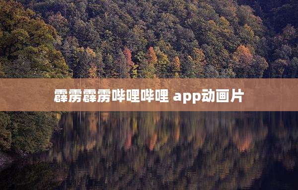 霹雳霹雳哔哩哔哩 app动画片
