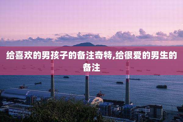 给喜欢的男孩子的备注奇特,给很爱的男生的备注