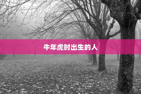 牛年虎时出生的人