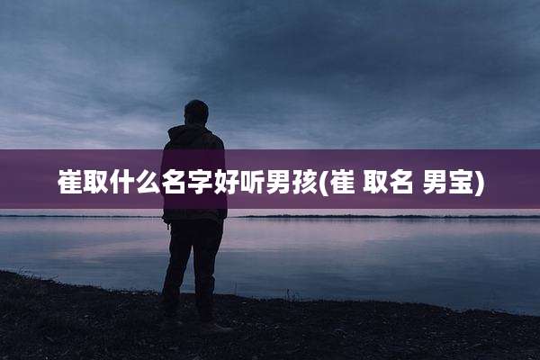崔取什么名字好听男孩(崔 取名 男宝)