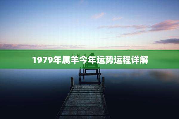 1979年属羊今年运势运程详解