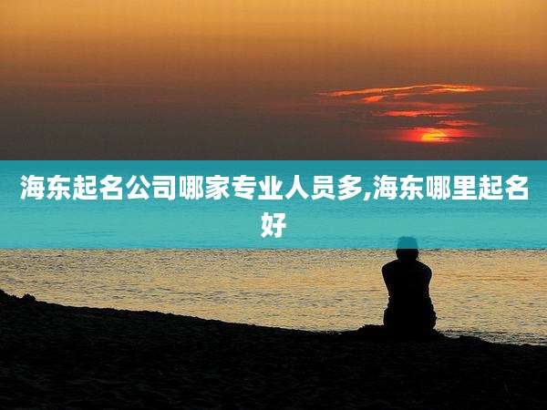 海东起名公司哪家专业人员多,海东哪里起名好