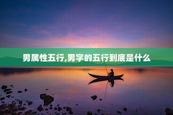 男属性五行,男字的五行到底是什么