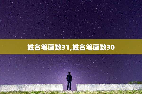 姓名笔画数31,姓名笔画数30