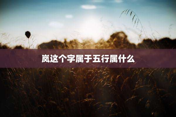 岚这个字属于五行属什么