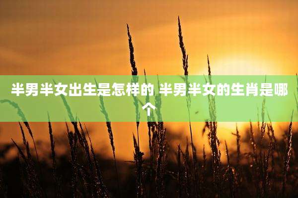 半男半女出生是怎样的 半男半女的生肖是哪个