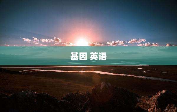 基因 英语