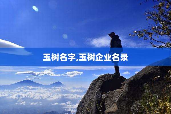 玉树名字,玉树企业名录