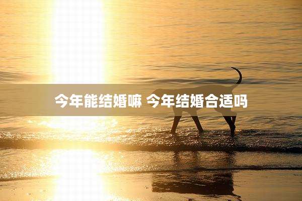 今年能结婚嘛 今年结婚合适吗