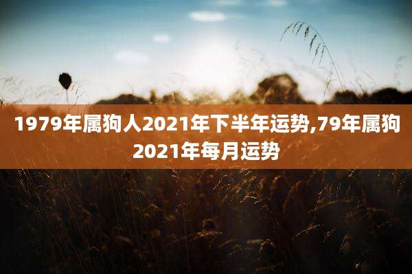 1979年属狗人2021年下半年运势,79年属狗2021年每月运势