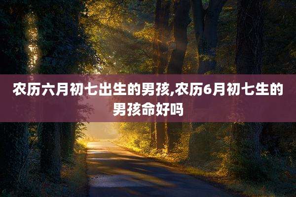 农历六月初七出生的男孩,农历6月初七生的男孩命好吗