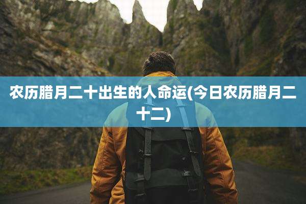 农历腊月二十出生的人命运(今日农历腊月二十二)