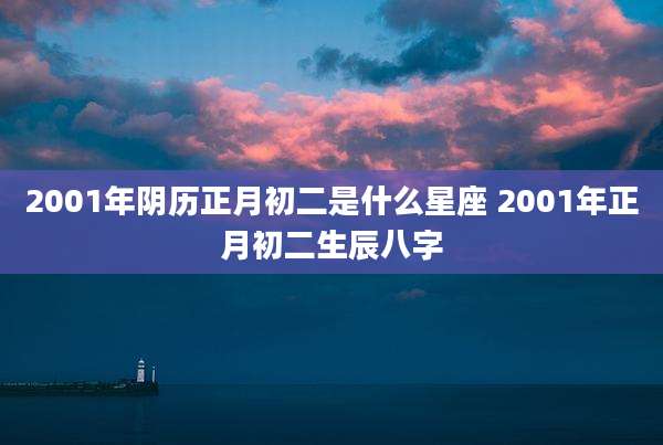 2001年阴历正月初二是什么星座 2001年正月初二生辰八字