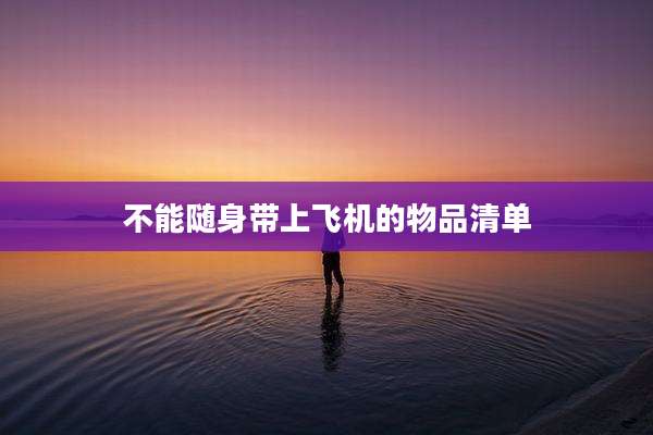 不能随身带上飞机的物品清单