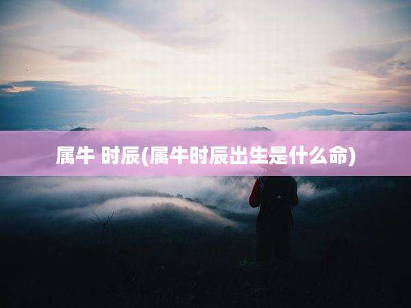 属牛 时辰(属牛时辰出生是什么命)