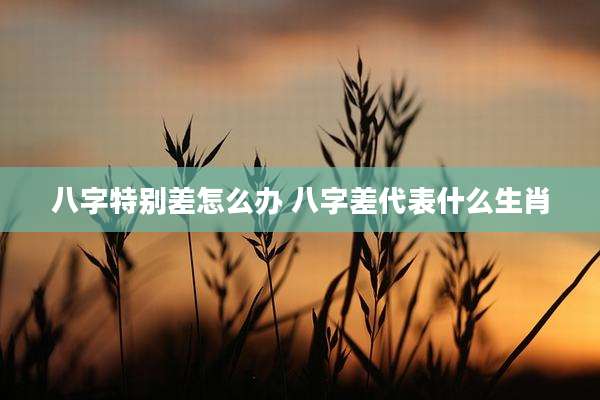 八字特别差怎么办 八字差代表什么生肖