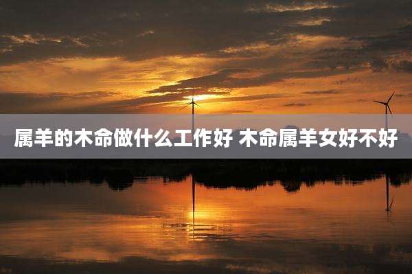 属羊的木命做什么工作好 木命属羊女好不好
